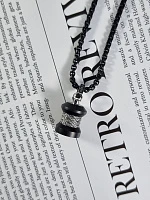 Украшение FRED  Force 10 Winch Small Model Necklace In Titanium And Steel  3B0302 