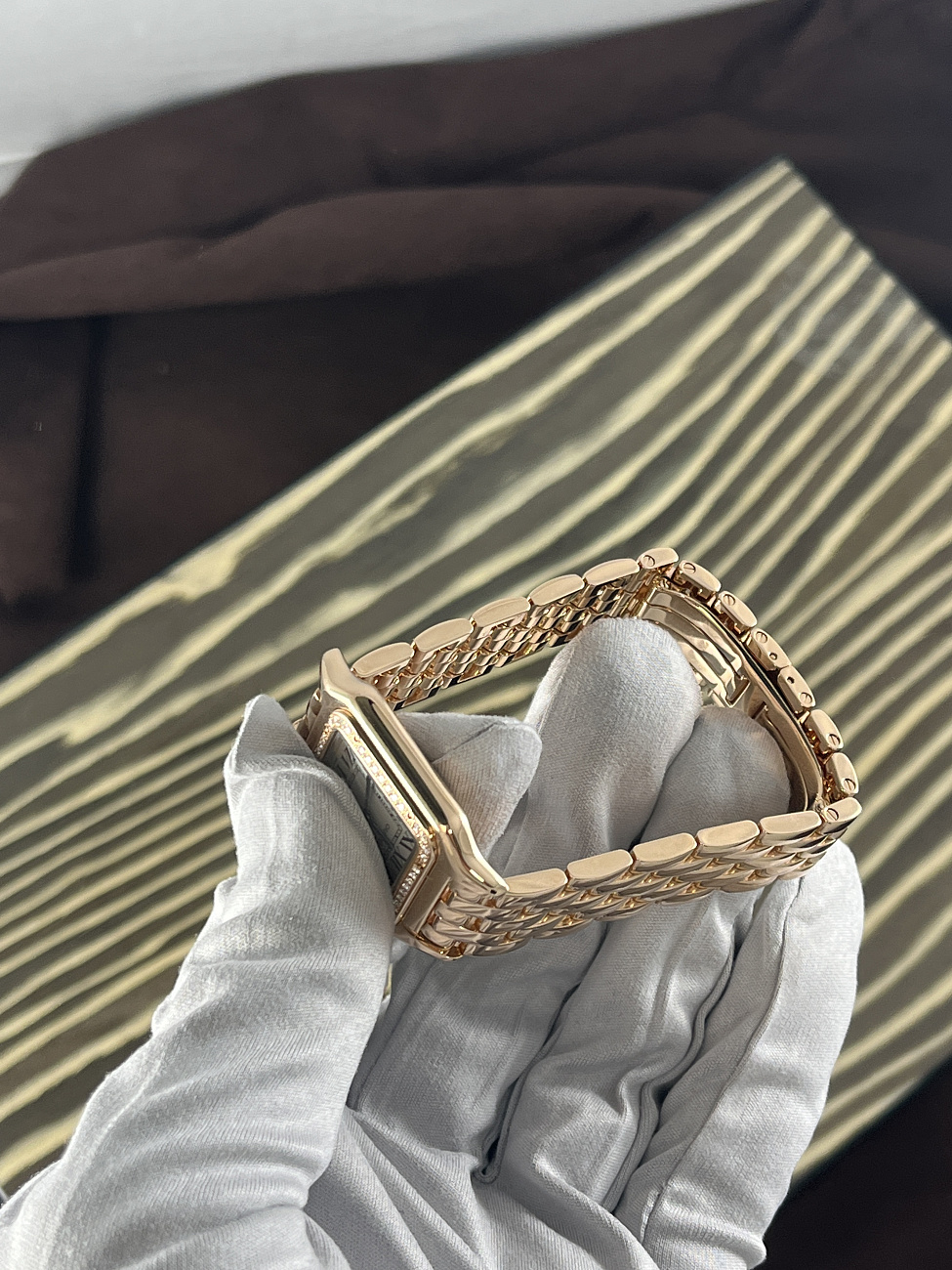 Часы Cartier  Panthere Medium Rose Gold Diamonds  WJPN0009