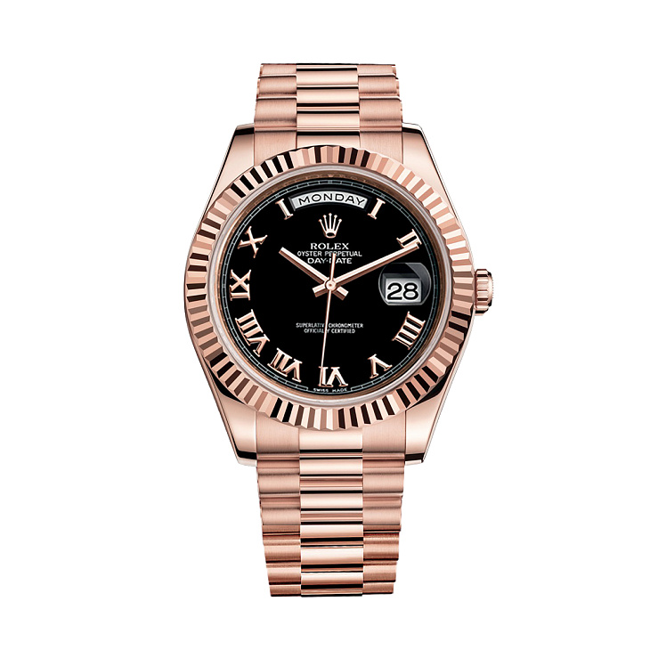 Часы Rolex  Day-Date Ii President Everose Gold Black Dial  218235