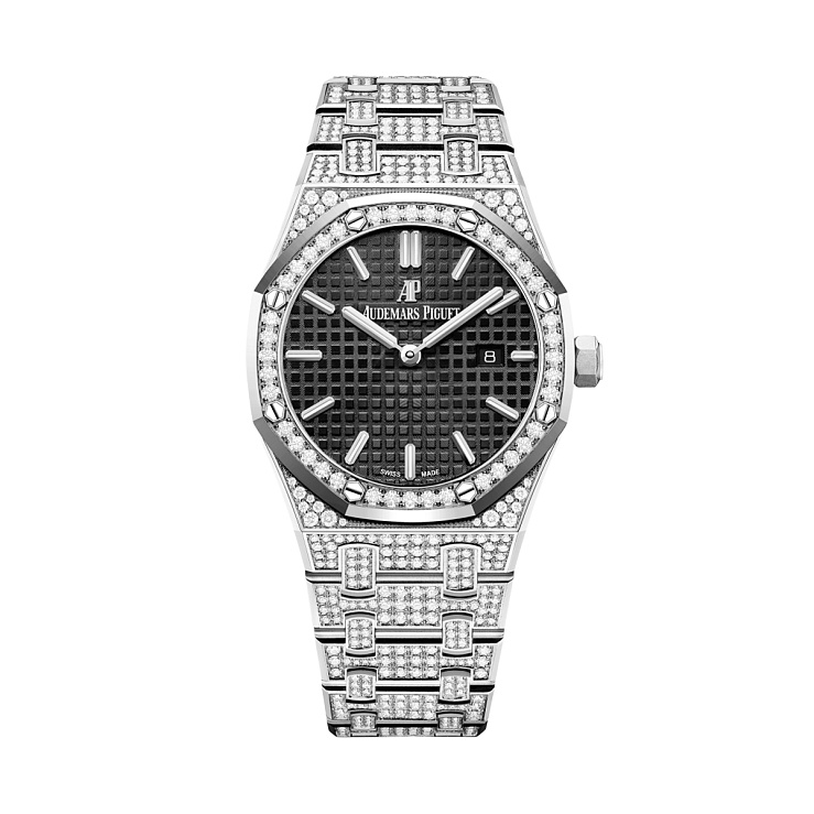 Часы Audemars Piguet  Royal Oak 33Mm Quartz Steel Custom Diamonds  67650ST.OO.1261ST.01 FIX