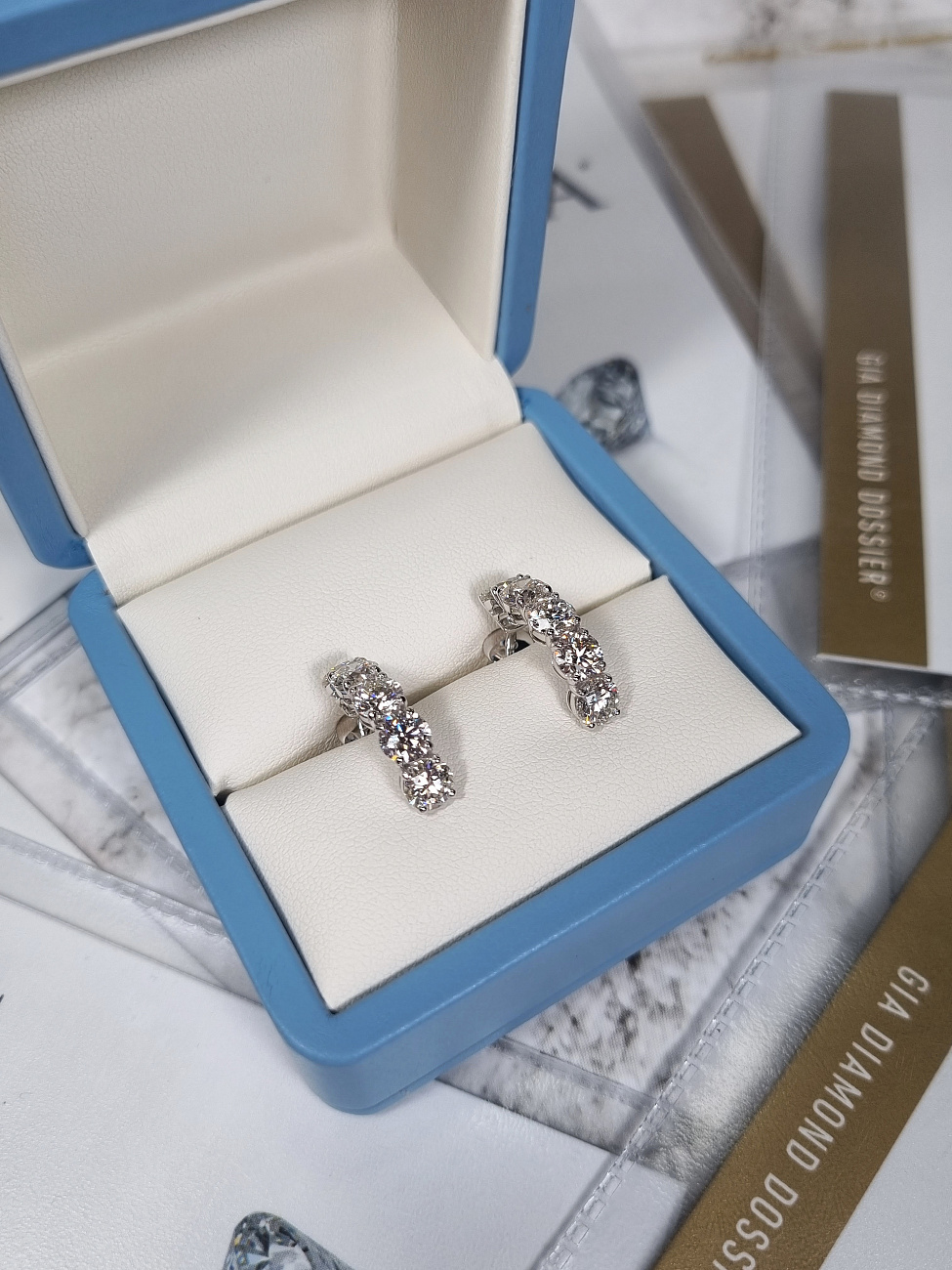 Украшение NO NAME  Серьги С Бриллиантами 5,00 Ct. I/Vs1   