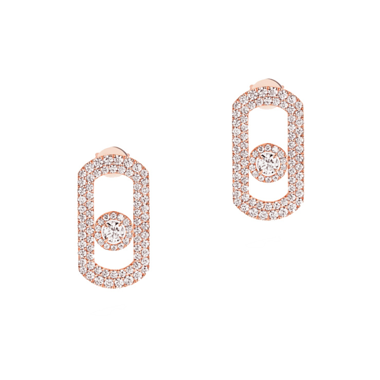 Украшение MESSIKA  So Move Pavé Earrings Pg  So Move Pavé-Set Earrings 12931-PG 