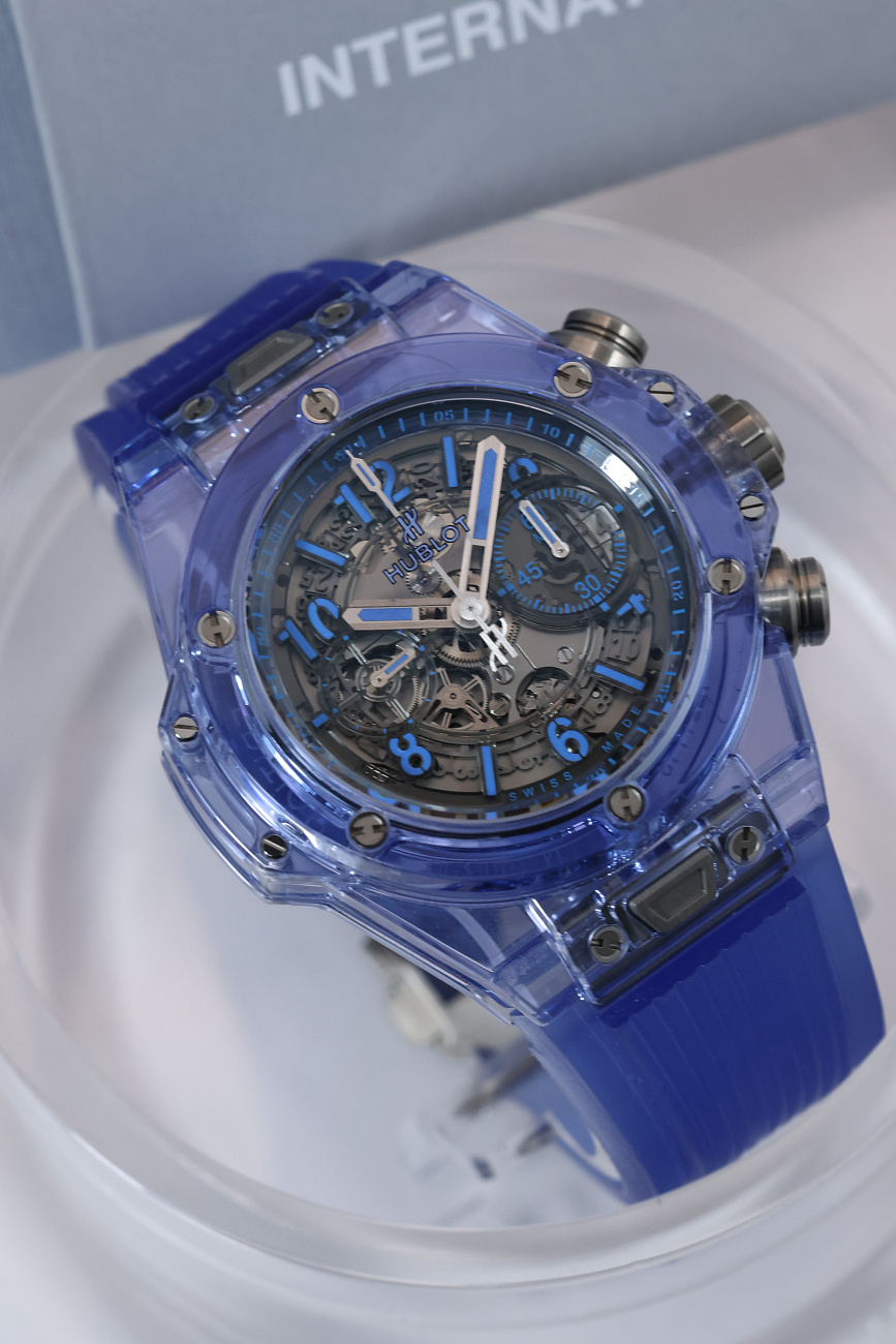 Часы Hublot  Big Bang Unico Blue Sapphire 45 mm  411.JL.4809.RT