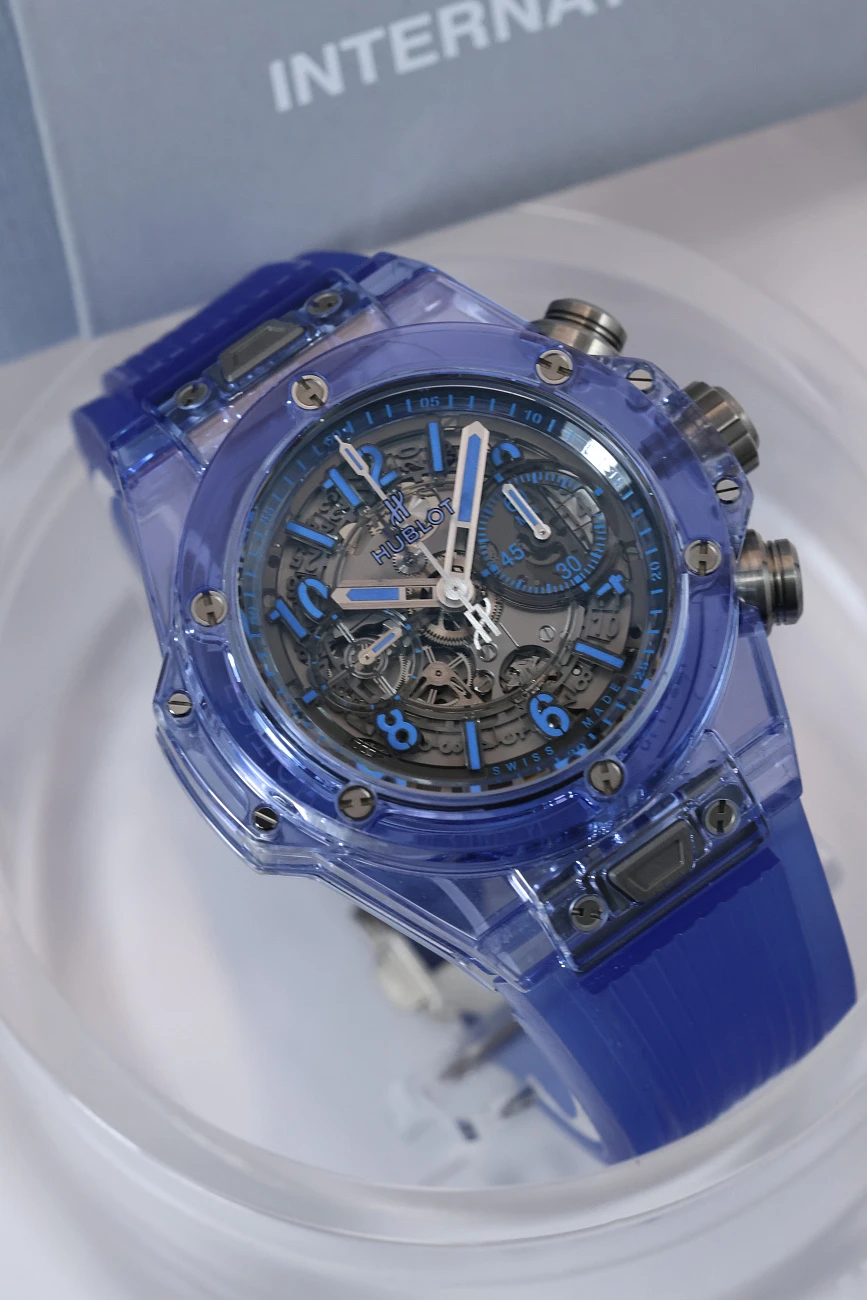 Часы Hublot  Big Bang Unico Blue Sapphire 45 mm  411.JL.4809.RT