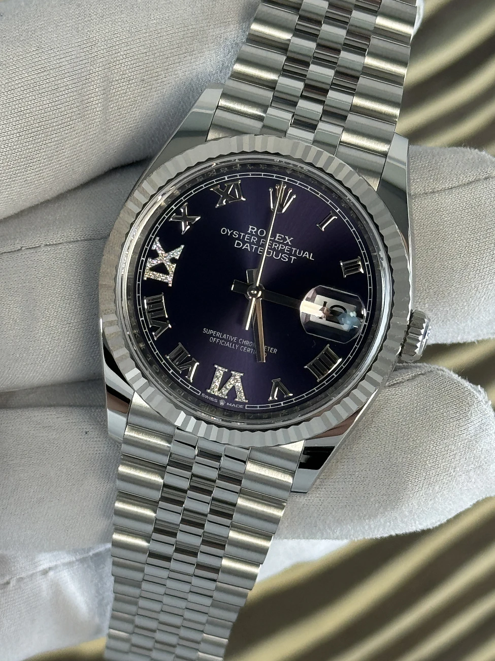 Часы Rolex  Datejust 36Mm Steel &amp; White Gold Purple Dial  126234