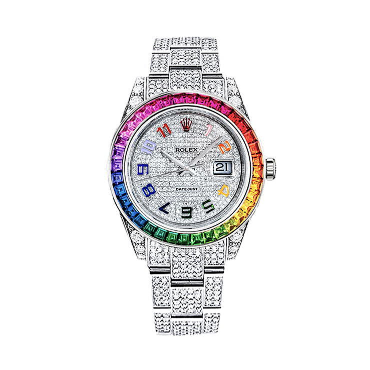 Часы Rolex  Datejust Ii Rainbow Pave Diamonds  126200 FIX