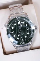 Часы Omega  Seamaster Diver 300M Co‑Axial Master Chronometer 42 Mm Green Dial  210.30.42.20.10.001 