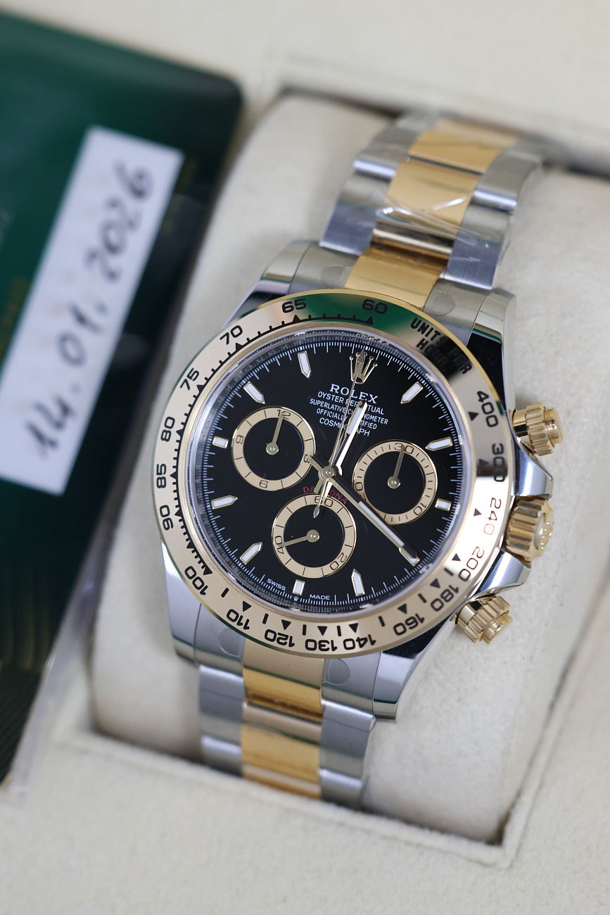 Часы Rolex  Cosmograph Daytona Steel & Yellow Gold Black Dial  126503
