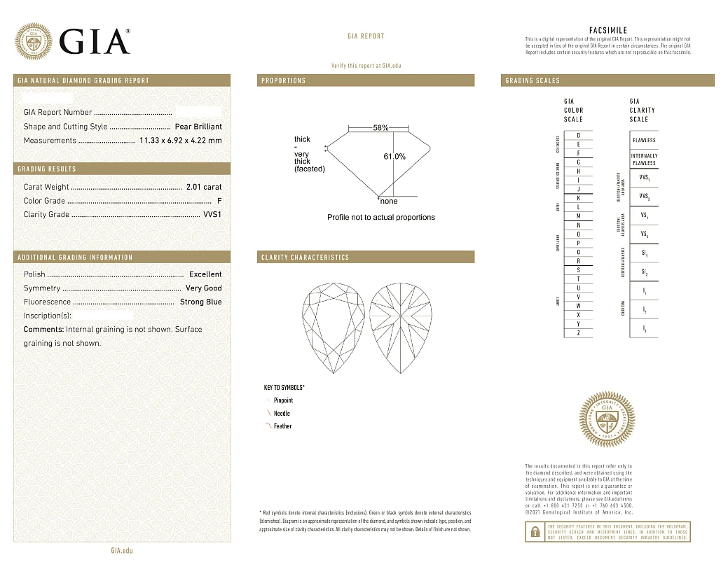 Украшение GIA  Колье с бриллиантами 28,58 ct. E-G/VVS-VS "Pear Shaped"   