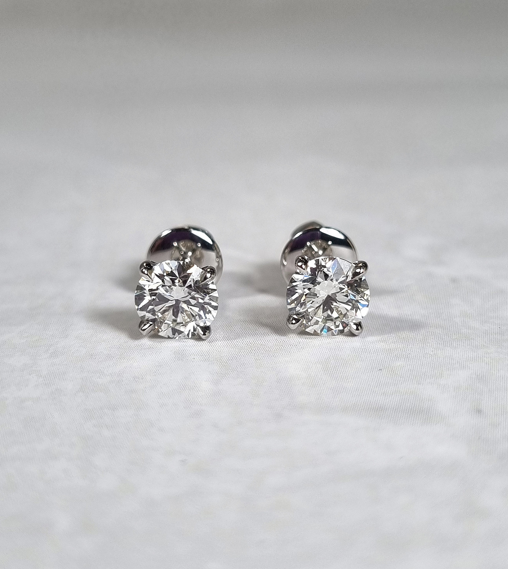 Украшение NO NAME  Серьги С Бриллиантами 1,01 J/Si1; 1,00 J/Vs1   