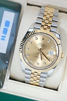 Часы Rolex  Datejust Ii 41 Mm Steel And Yellow Gold Diamond Index  126333