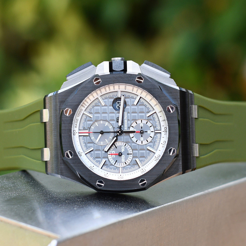 Часовой ремешок Audemars Piguet  Ремешок Для Часов Olive Ap Royal Oak Offshore 44M Strap  
