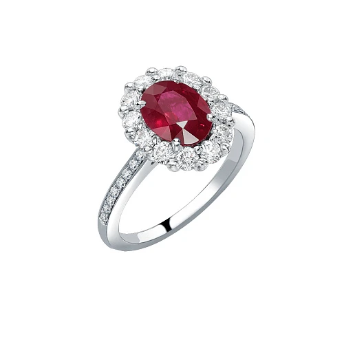 Украшение GIA  Кольцо с рубином 2,07 ct. "Pigeon Blood"   