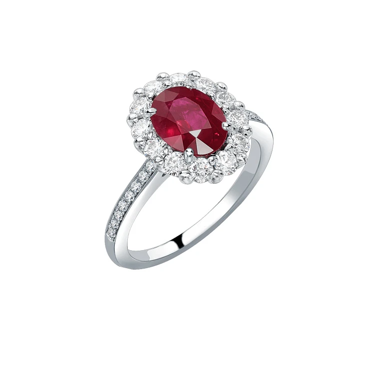 Украшение GIA  Кольцо с рубином 2,07 ct. "Pigeon Blood"   