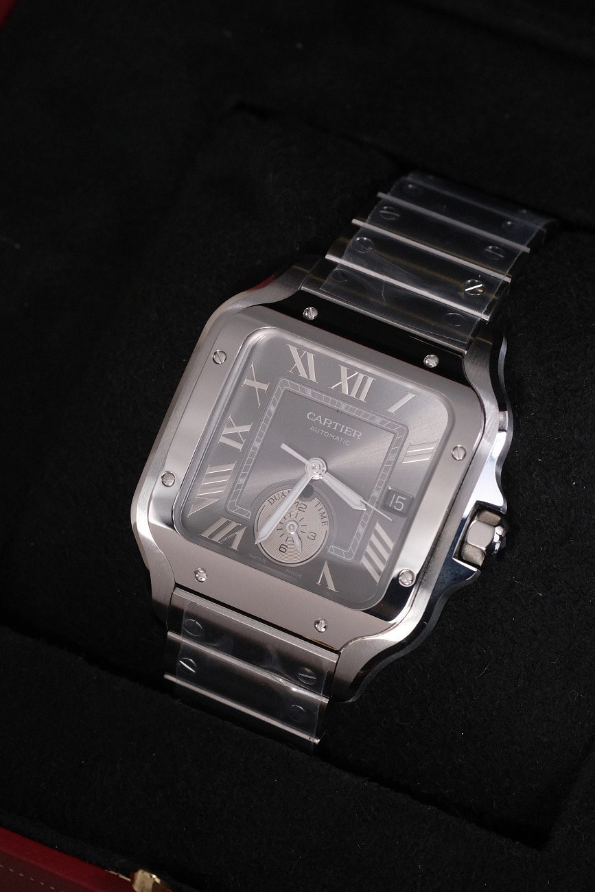 Часы Cartier  Santos De Cartier Watch Large Model Dual Time  WSSA0076