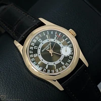 Часы Patek Philippe  Calatrava 37Mm Brown Arabic Date Rose Gold  6000R-001