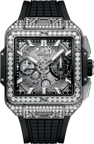 Заказать Hublot  Shaped Square Bang Unico Titanium Pave  821.NX.0170.RX.1604