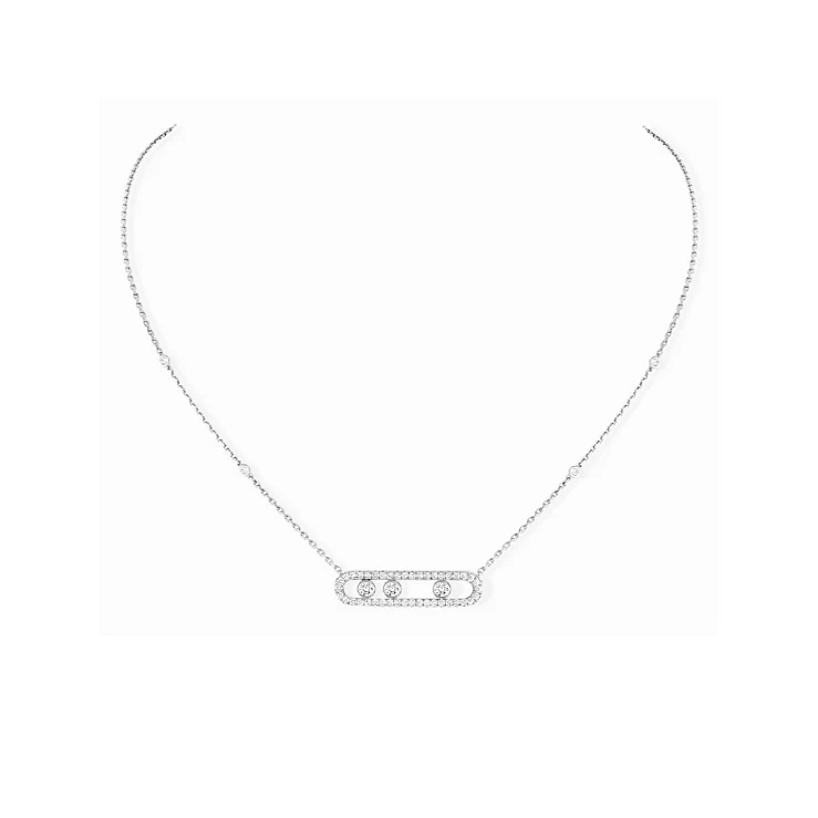 Украшение Messika  Колье Move Pavé 03994-WG  Move pavé diamond necklace 3994 