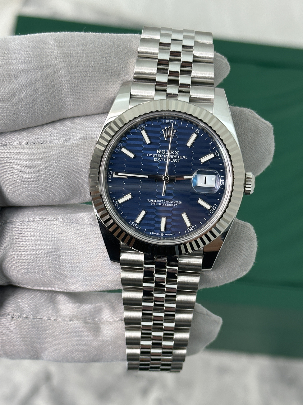 Часы Rolex  Datejust 41Mm Blue Fluted Motif 2023  126334-0032