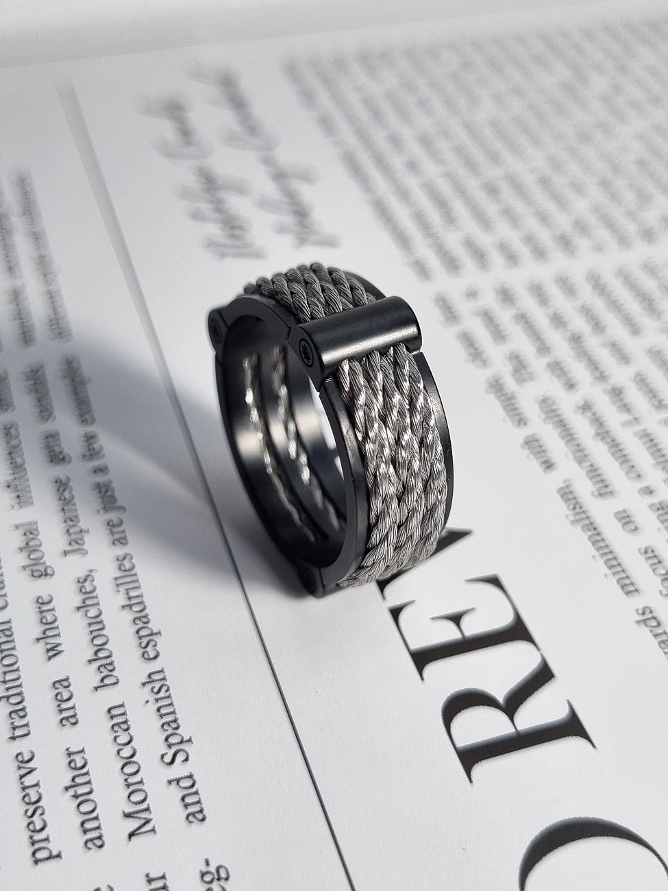 Украшение FRED  Force 10 Winch Large Model Ring In Titanium And Steel  4B0976 