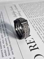 Украшение FRED  Force 10 Winch Large Model Ring In Titanium And Steel  4B0976 