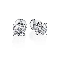 GIA Серьги 1,00/1,00 ct. F/VVS2 "Round"