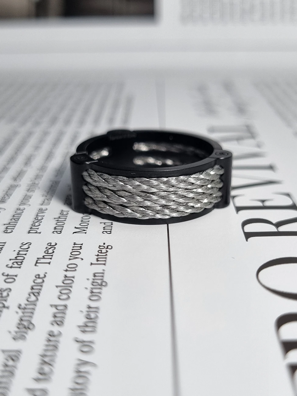 Украшение FRED  Force 10 Winch Large Model Ring In Titanium And Steel  4B0976 