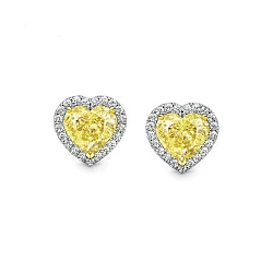 GIA Серьги 2,01/2,01 ct. Y to Z/VS "Heart Diamonds"