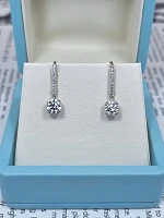 Украшение GIA  Серьги 0,73/0,73 ct. F/Internally Flawless "Round Diamond"   