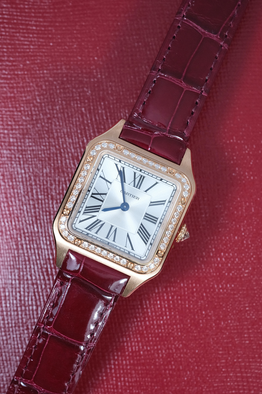 Часы Cartier  Santos-Dumont Rose Gold  WJSA0017