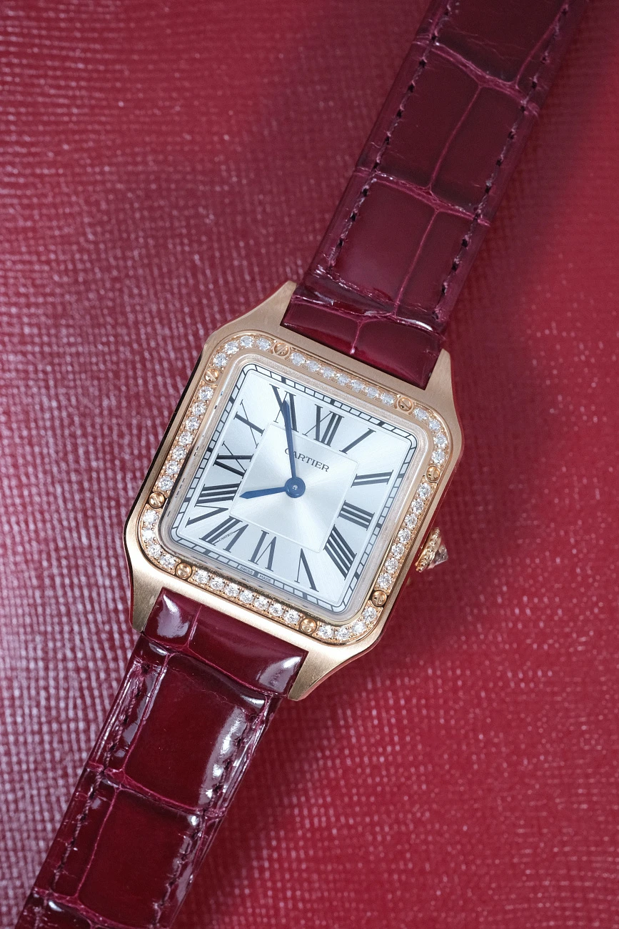 Часы Cartier  Santos-Dumont Rose Gold  WJSA0017