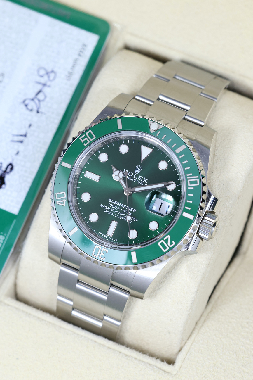 Часы Rolex  Submariner Green Hulk В Заводских Пленках 2018 год  116610LV
