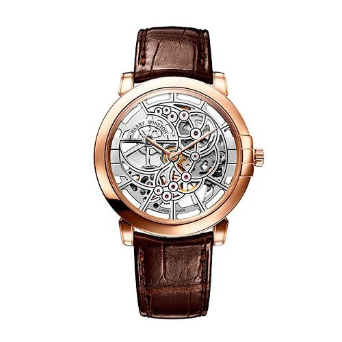 Часы Harry Winston  Midnight Skeleton In Rose Gold  MIDAHM42RR001 / 450/MAS42R