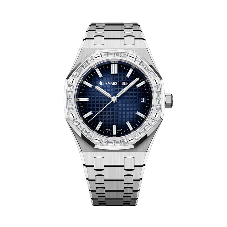 Часы Audemars Piguet  Royal Oak 34Mm Baguette Diamonds White Gold  77451BC.ZZ.1261BC.01