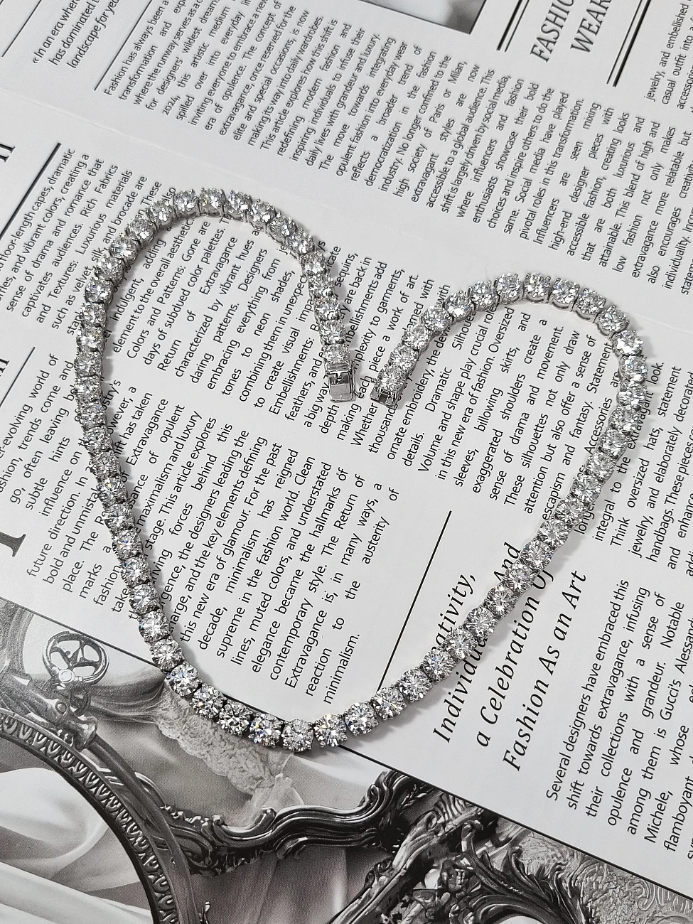 Украшение GIA  Diamond Tennis Necklace 65,48 сt. G/VS2  (3 Excellent)   