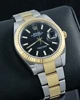 Часы Rolex  Black Index Oyster Rolex Datejust 41Mm Stainless Steel And Yellow Gold  126333