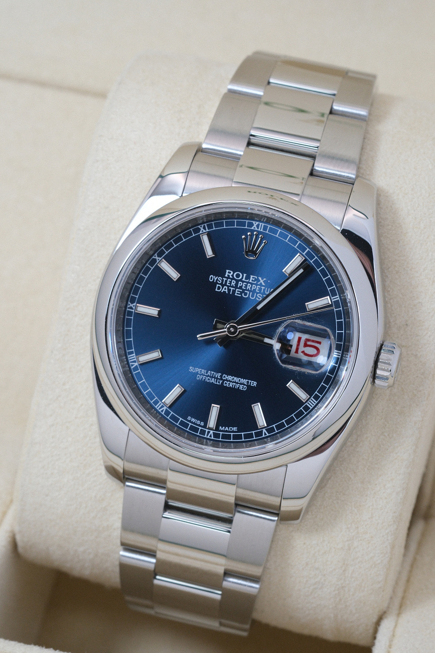 Часы Rolex  Datejust 36 Mm Blue Oyster Index  116200