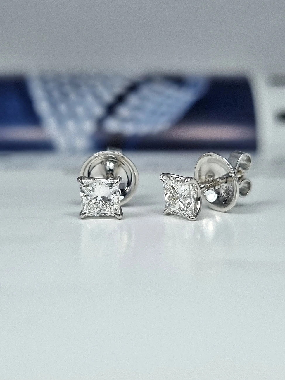 Украшение GIA  Серьги с бриллиантами 1,01/1,01 ct. G/VVS2   