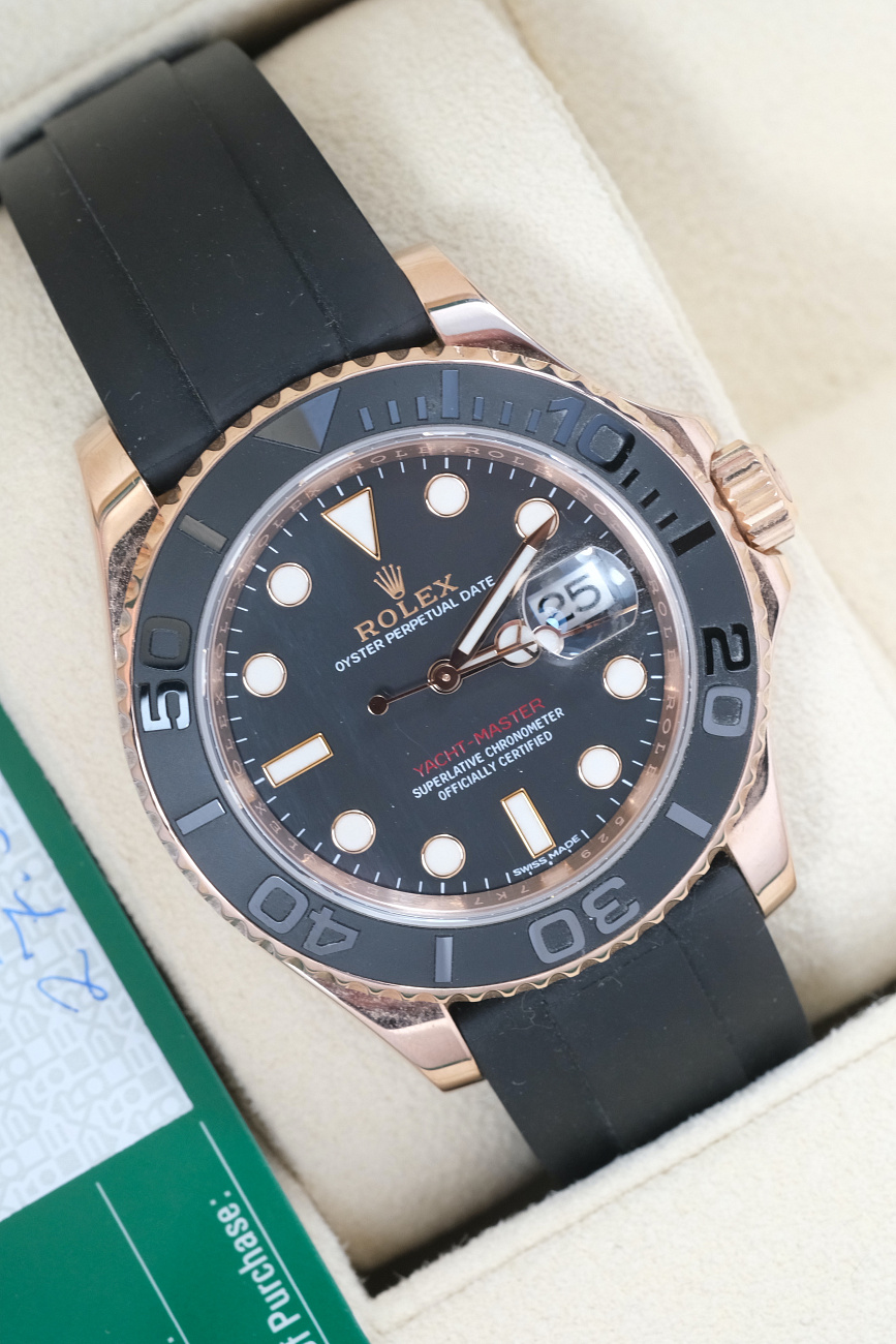 Часы Rolex  Yachtmaster 40Mm Rose Gold Oysterflex  116655