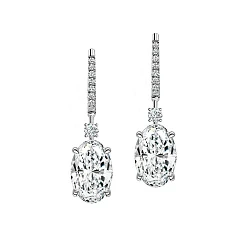 GIA Серьги с бриллиантами 1,51/1,52 ct. L/VS2