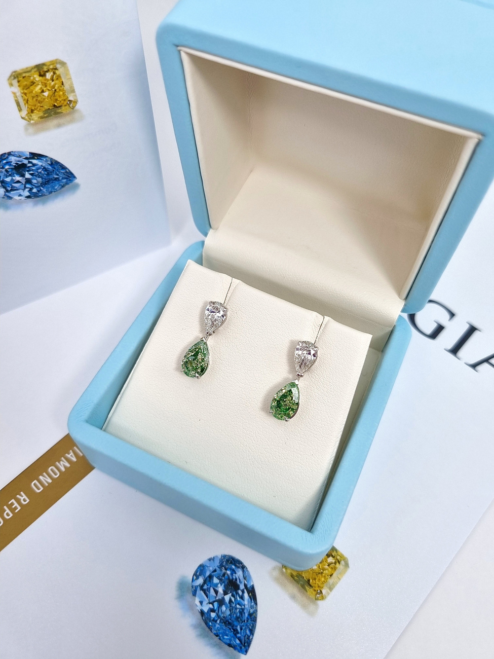 Украшение NO NAME  Серьги С Бриллиантами 2,00/2,01 Ct. Flbgy/Vvs+   