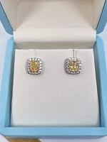 Украшение GIA  Серьги 1,00/1,00 ct. W To X/VVS2-VS2   