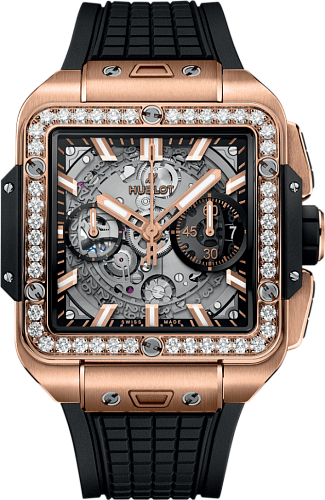 Заказать Hublot  Shaped Square Bang Unico King Gold Diamonds  821.OX.0180.RX.1204