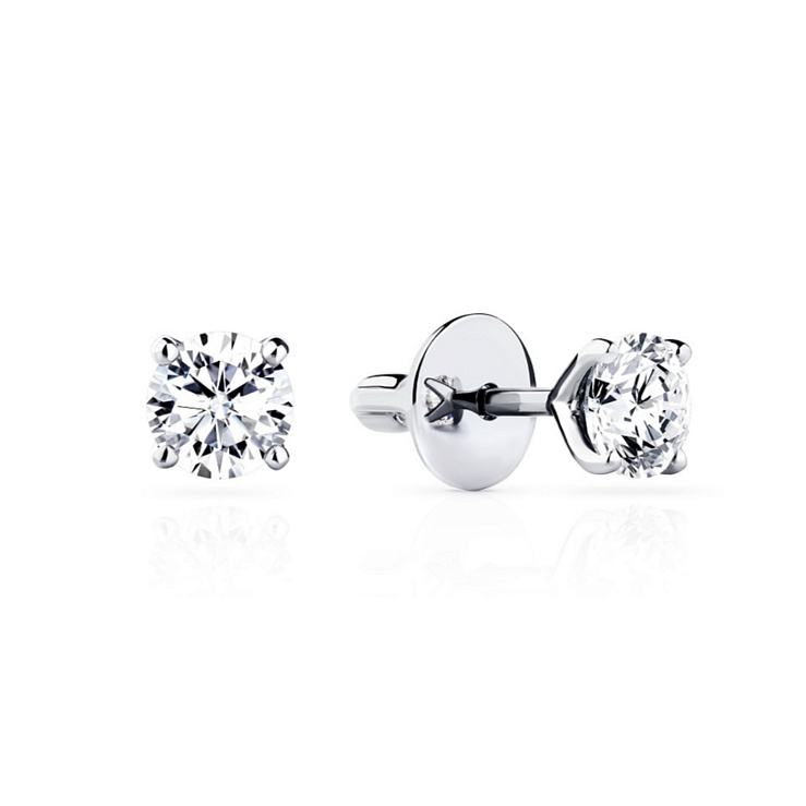 Украшение GIA  Серьги 1,04/1,04 ct. J/IF (3 Excellent) Round Diamonds   