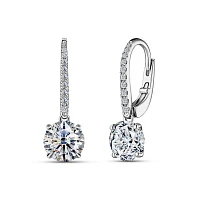 Украшение GIA  Серьги 1,03/1,03 ct. H/Si1 (3 Excellent) Round Diamonds   