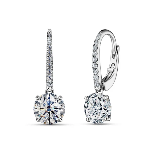 Украшение GIA  Серьги 1,03/1,03 ct. H/Si1 (3 Excellent) Round Diamonds   