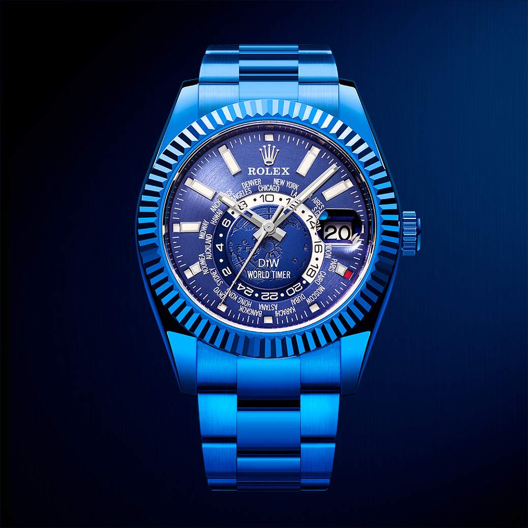 Rolex World Timer Blue Dlc