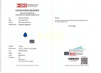 Украшение GRS GemResearch Swisslab  Колье с сапфиром 7,24 ct.   