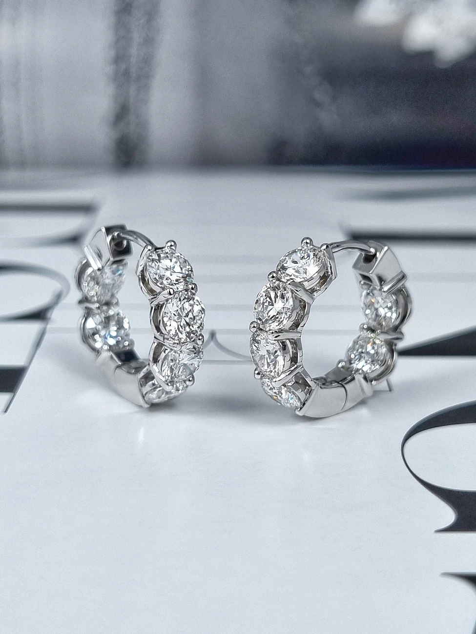 Украшение GIA  Серьги с бриллиантами 3,6 ct. E/VVS1 (3 excellent)   