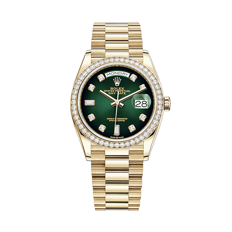 Часы Rolex  Day-Date 36Mm Green Graduated Diamond  128348RBR